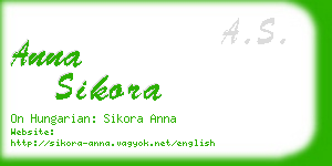 anna sikora business card